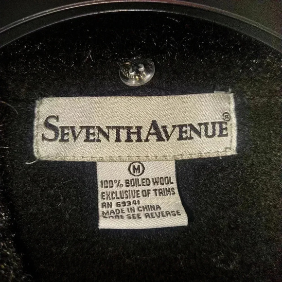 Seventh Avenue Christmas Sweater Vest Reindeer Size Medium Boiled Wool - Picture 7 of 9